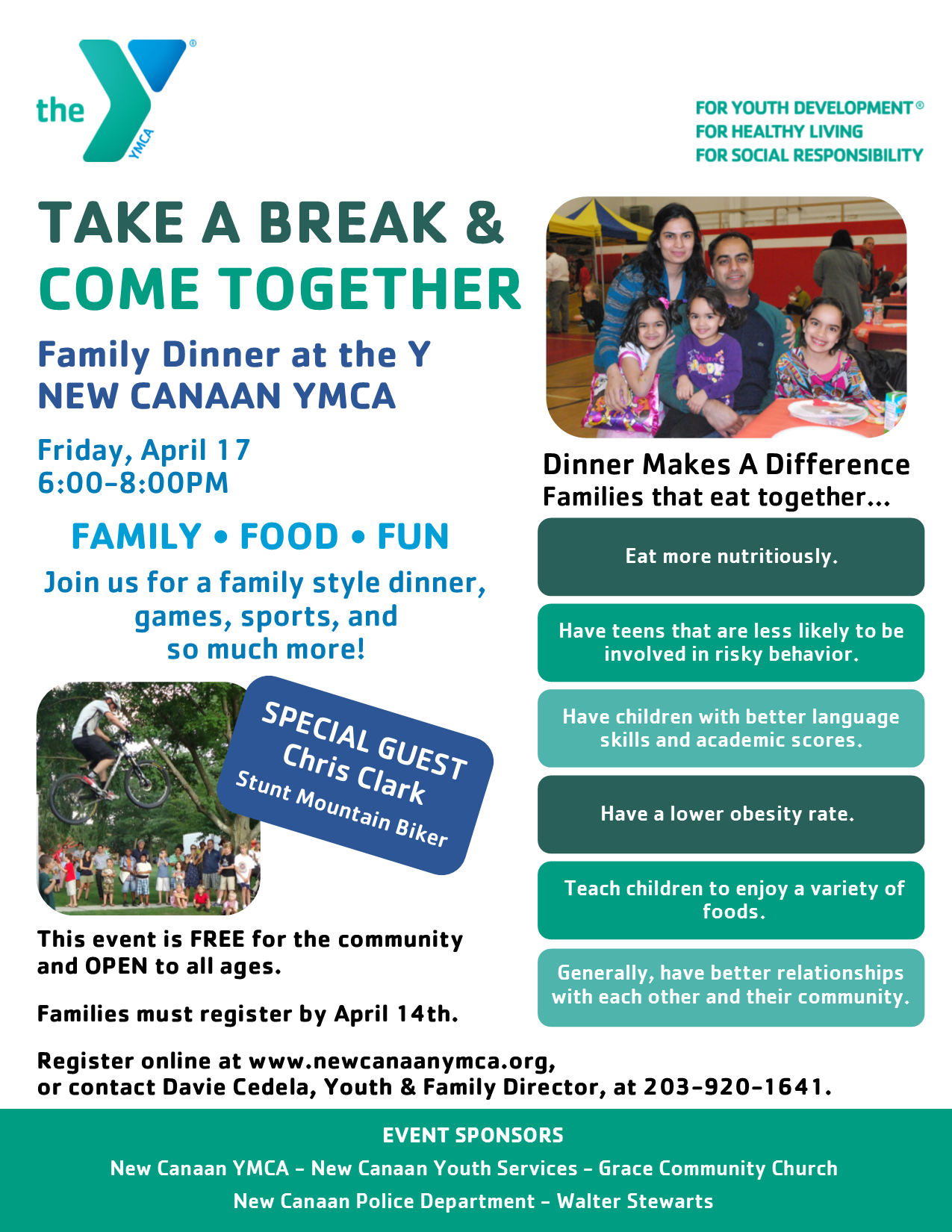 family dinner flyer 4 2015 new canaan ymca