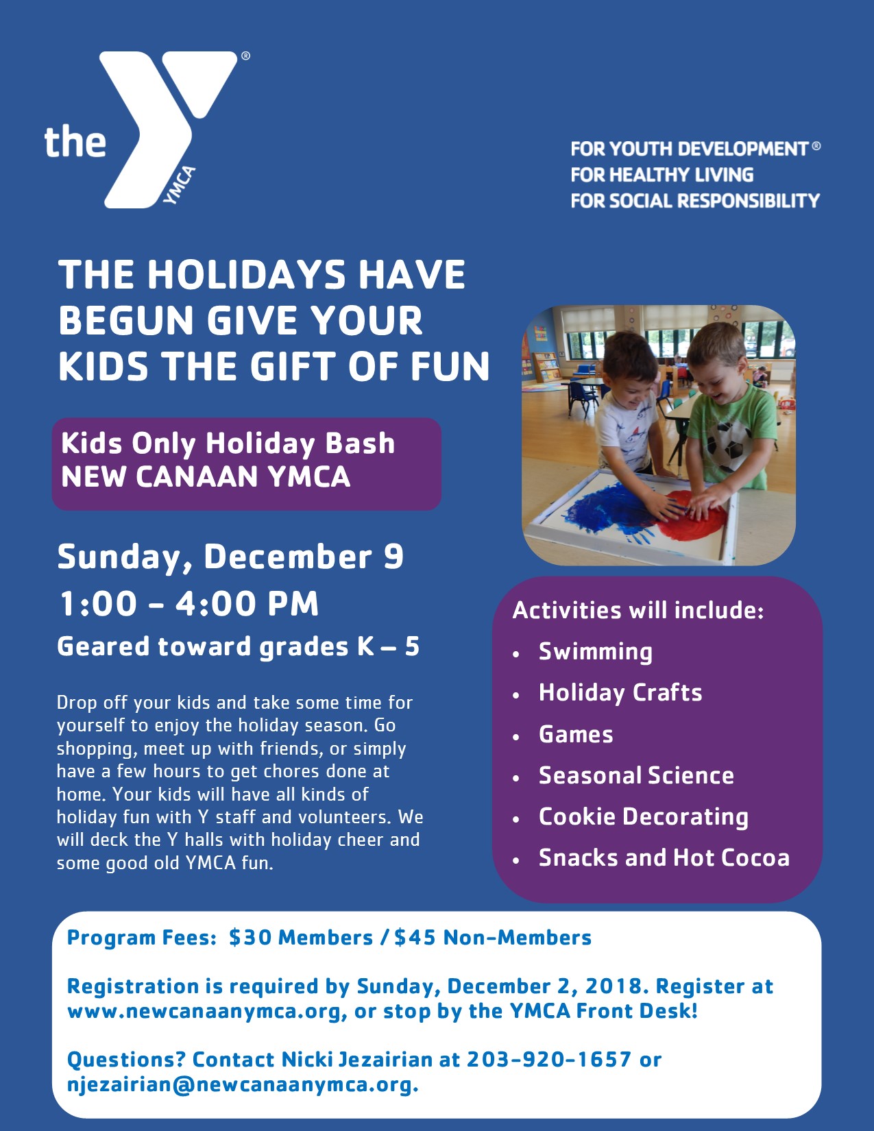 Kids Only Holiday Bash New Canaan Ymca