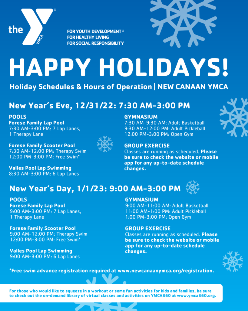 New Year's Day Hours New Canaan YMCA